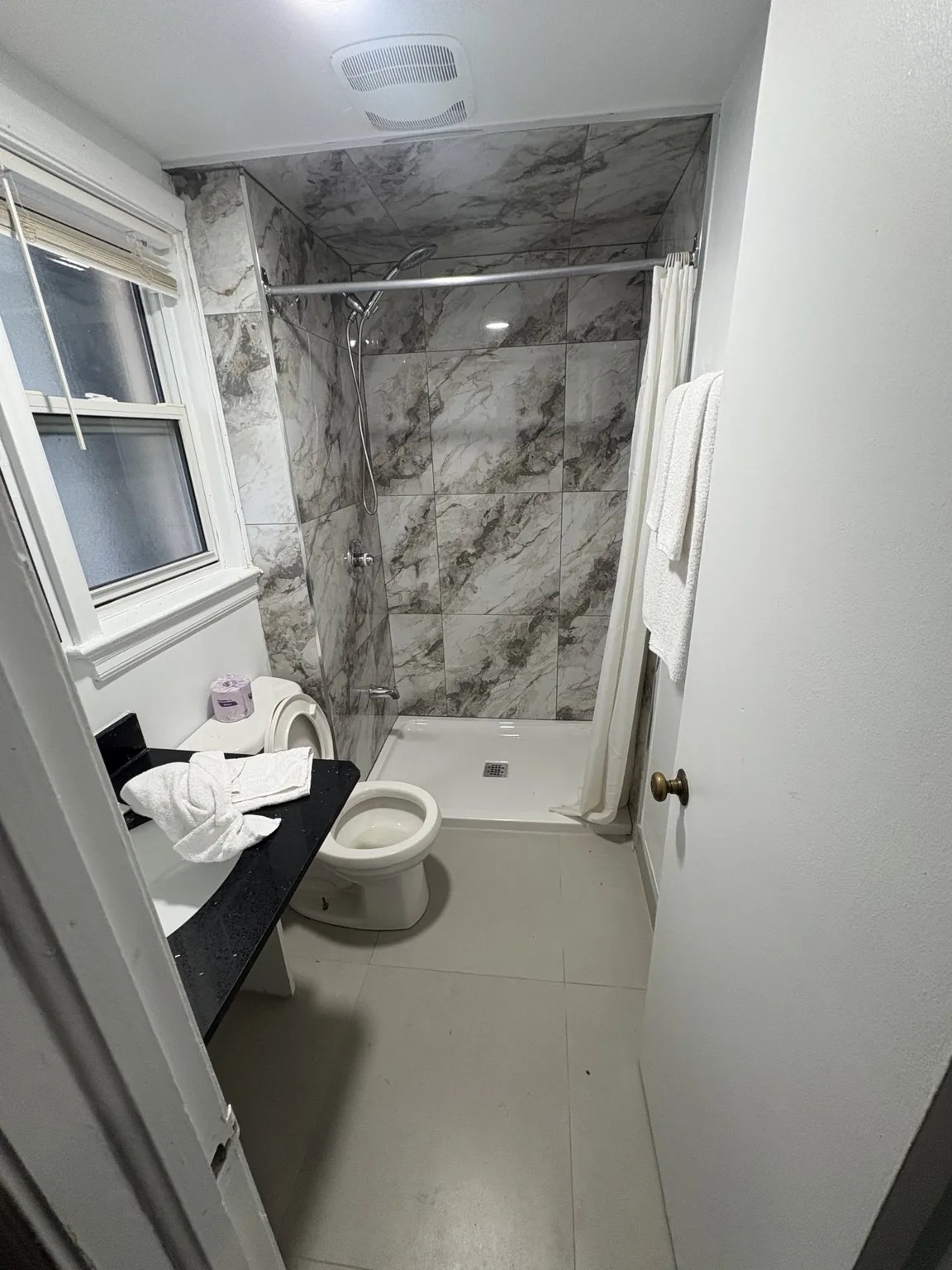 Finished tiled shower renovation
